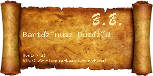 Bartánusz Buzád névjegykártya